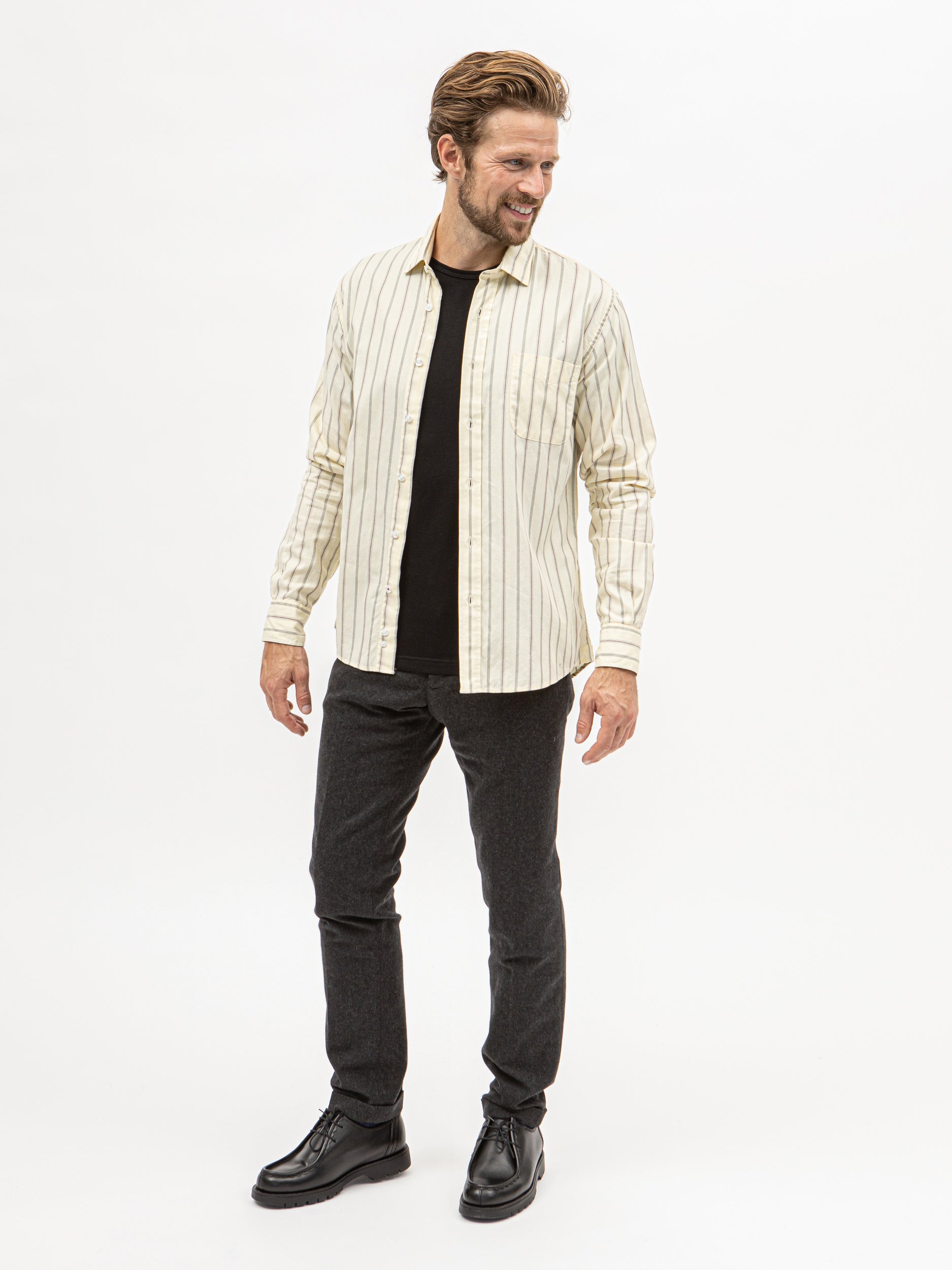 Burrows & Hare Stripe Shirt - Yellow - Burrows and Hare