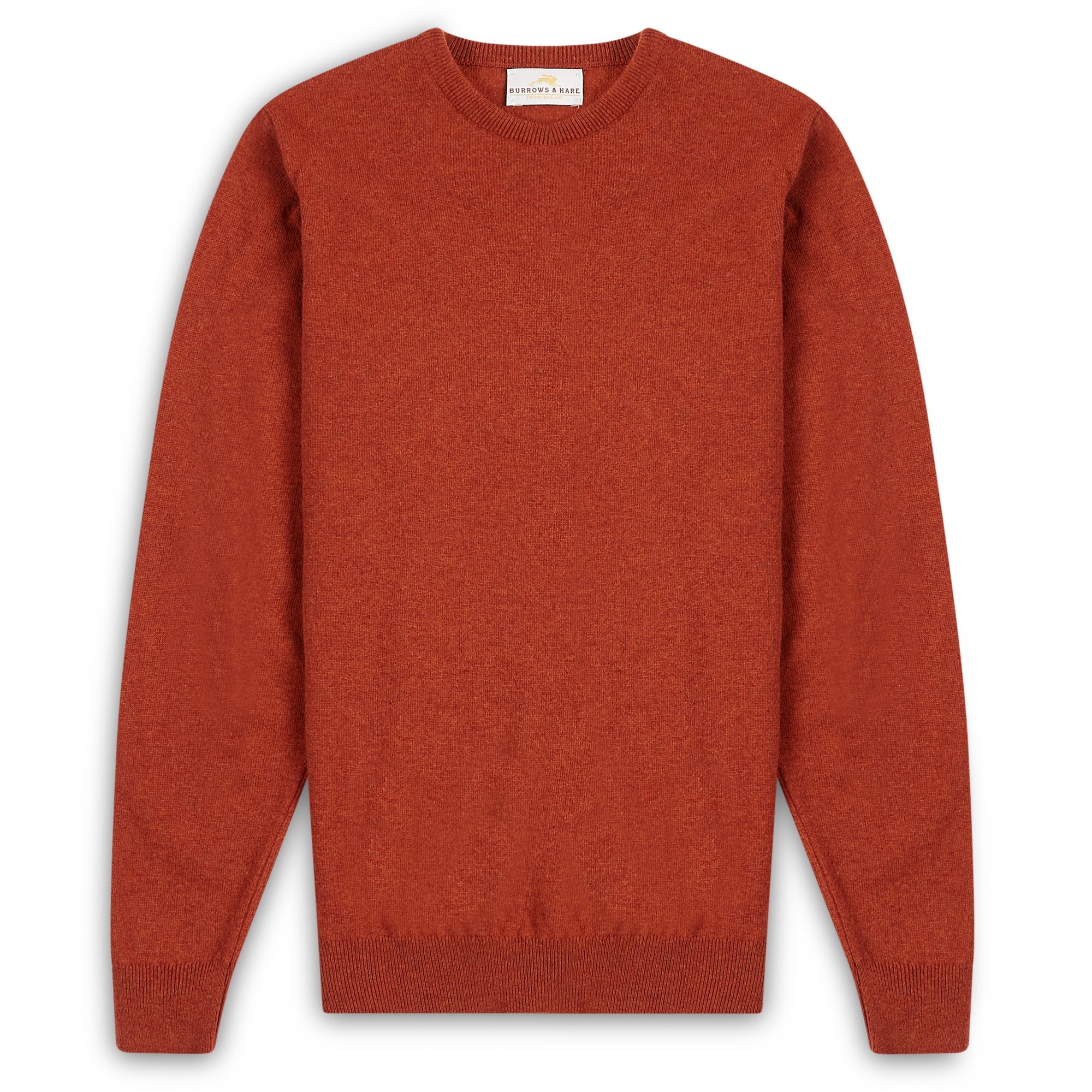 Burrows & Hare Scottish Lambs Wool Crew Neck Jumper - Tiger - Burrows and Hare