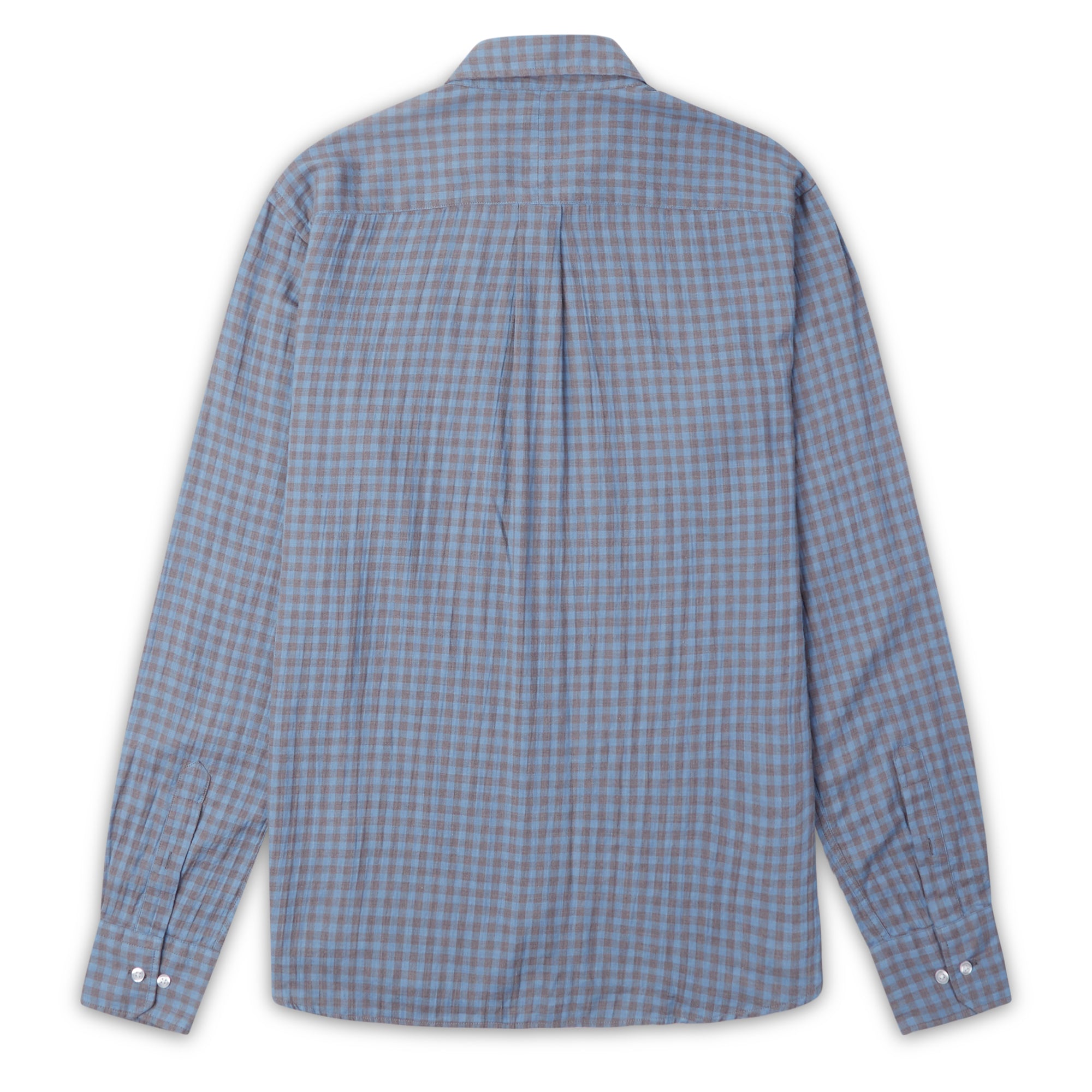 Burrows & Hare Gingham Shirt - Blue - Burrows and Hare