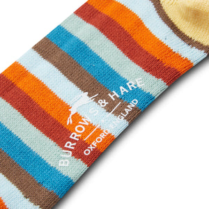 Burrows & Hare Multistripe Socks - Yellow - Burrows and Hare