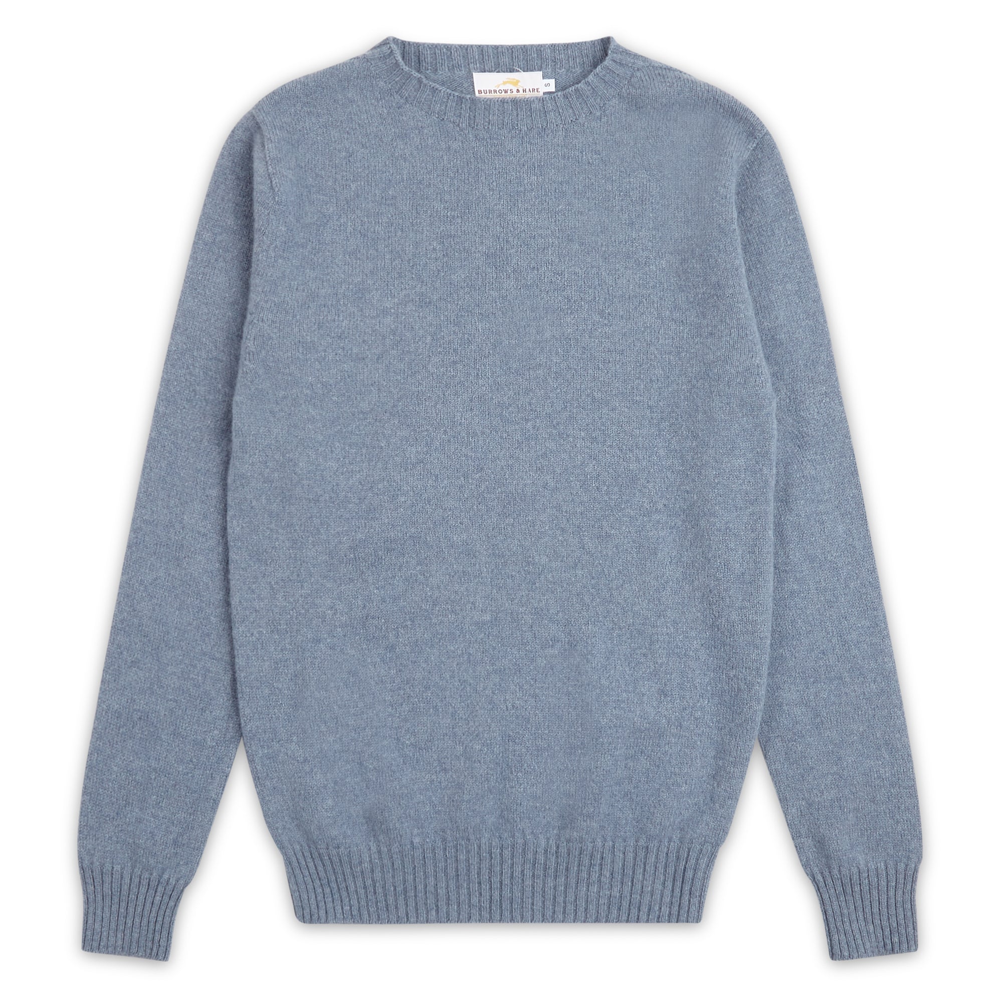 Burrows & Hare Alpaca Crew Neck Jumper - Sky - Burrows and Hare