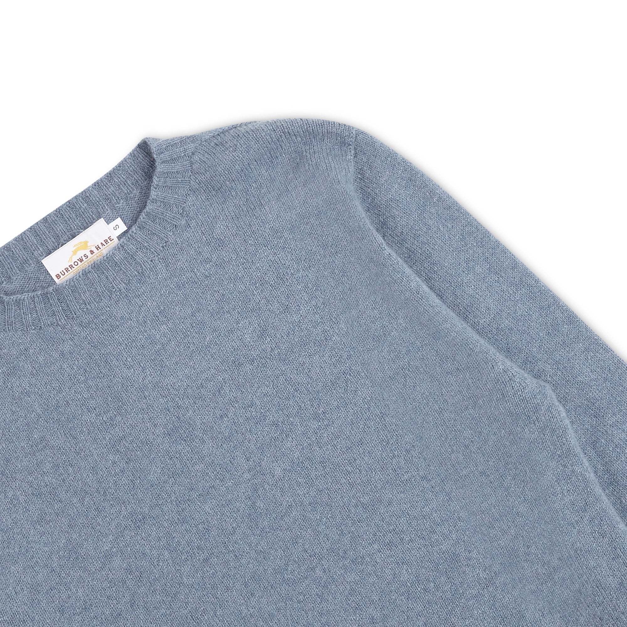 Burrows & Hare Alpaca Crew Neck Jumper - Sky - Burrows and Hare