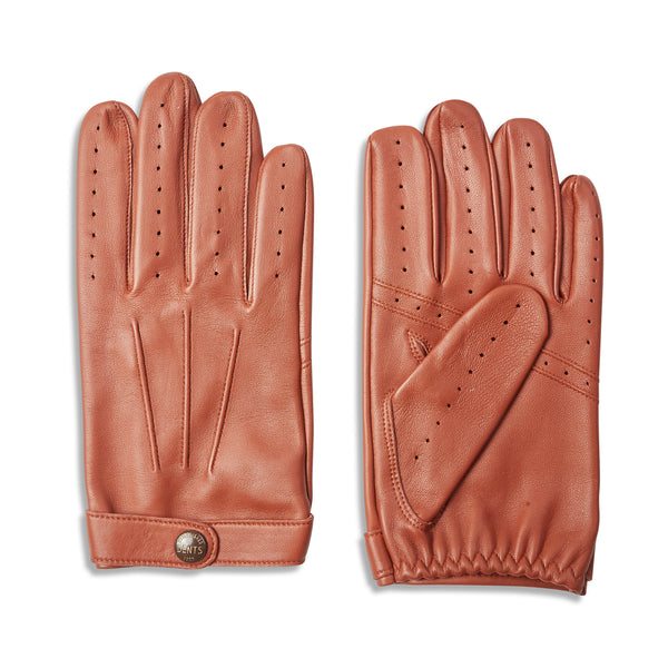 DENTS Fleming James Bond Spectre Leather Driving Gloves Highway Tan