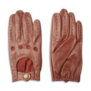 Dents Delta Classic Leather Driving Gloves - English Tan - Burrows and Hare