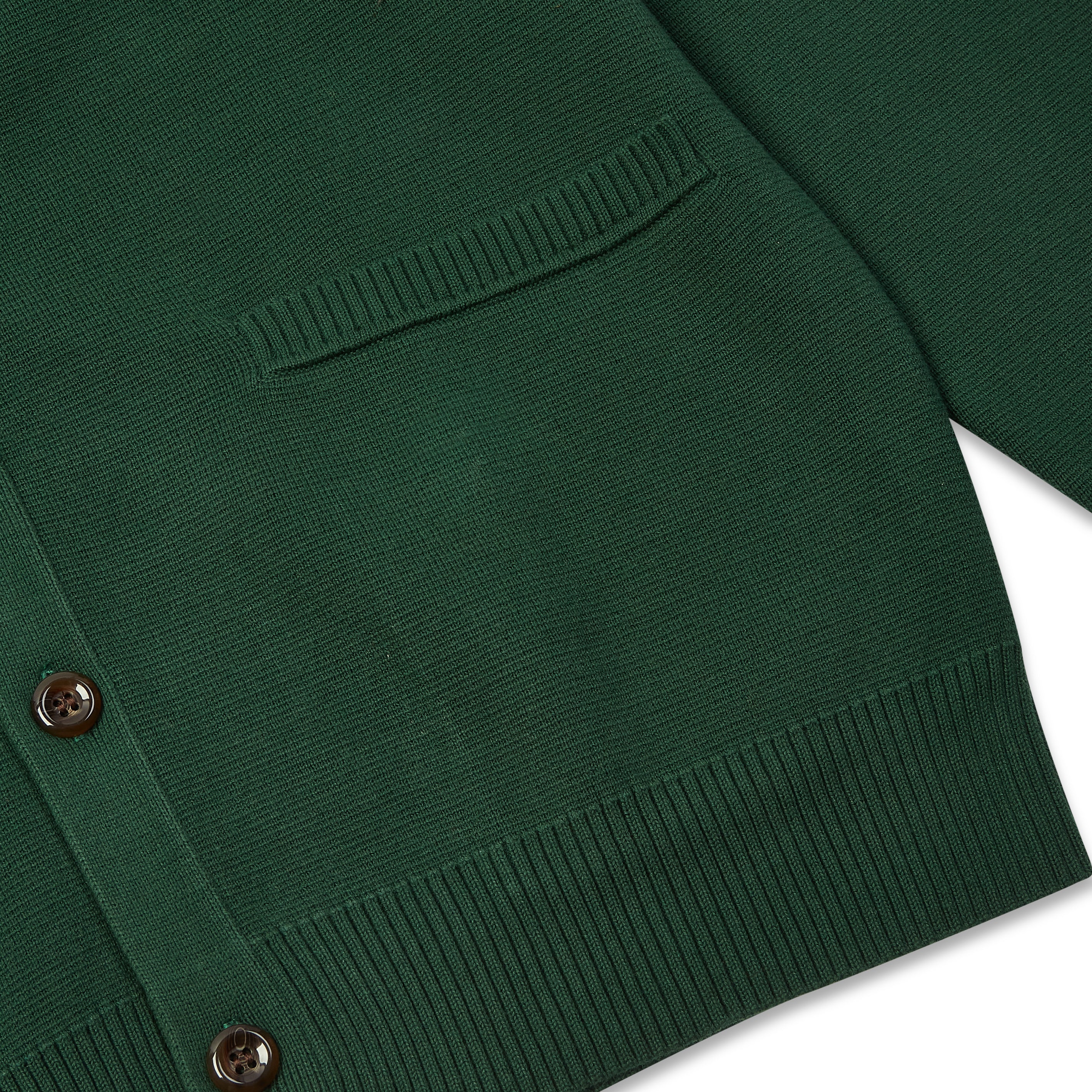 Burrows & Hare Baseball Cardigan - Green - Burrows and Hare