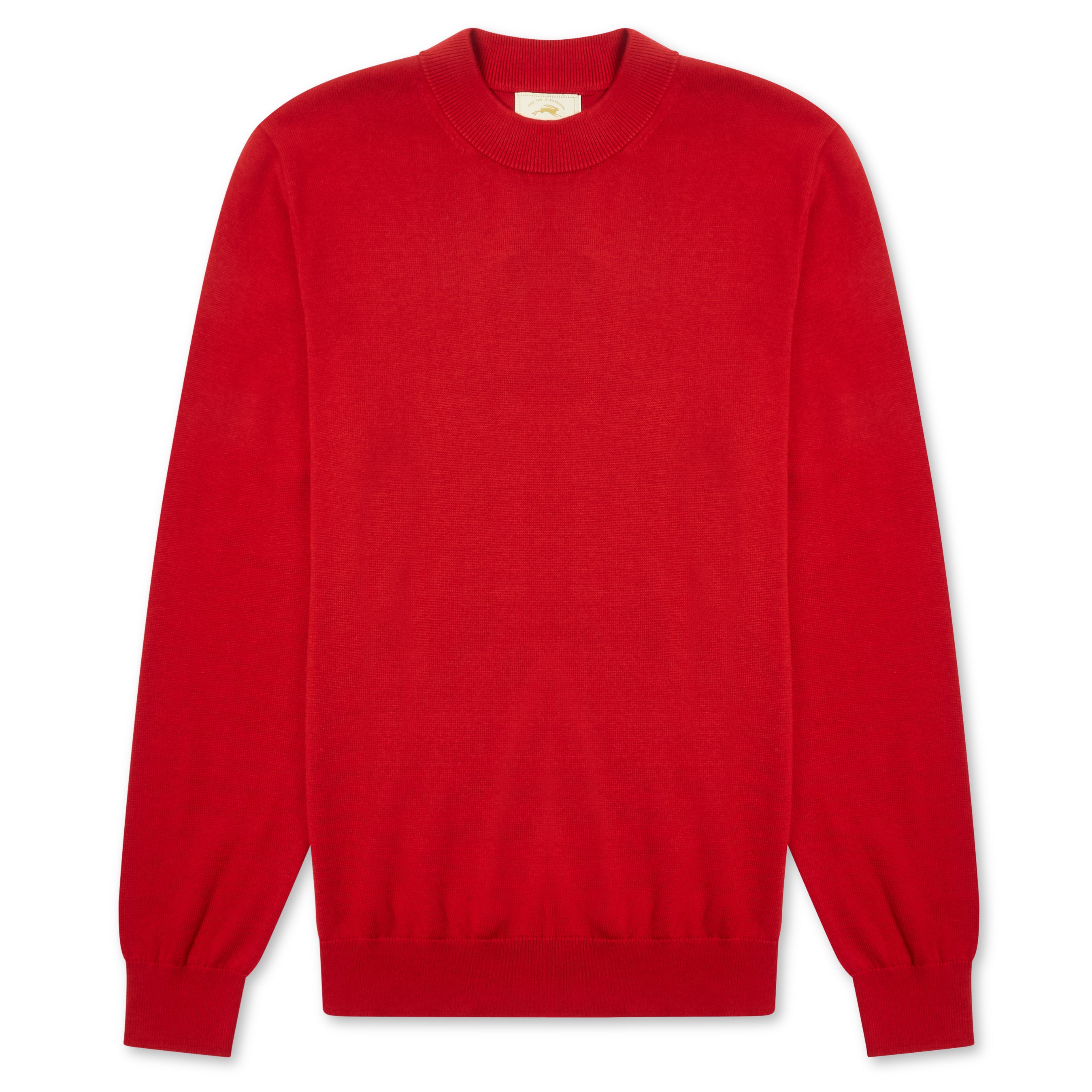 Cotton Mock Turtle Neck Red