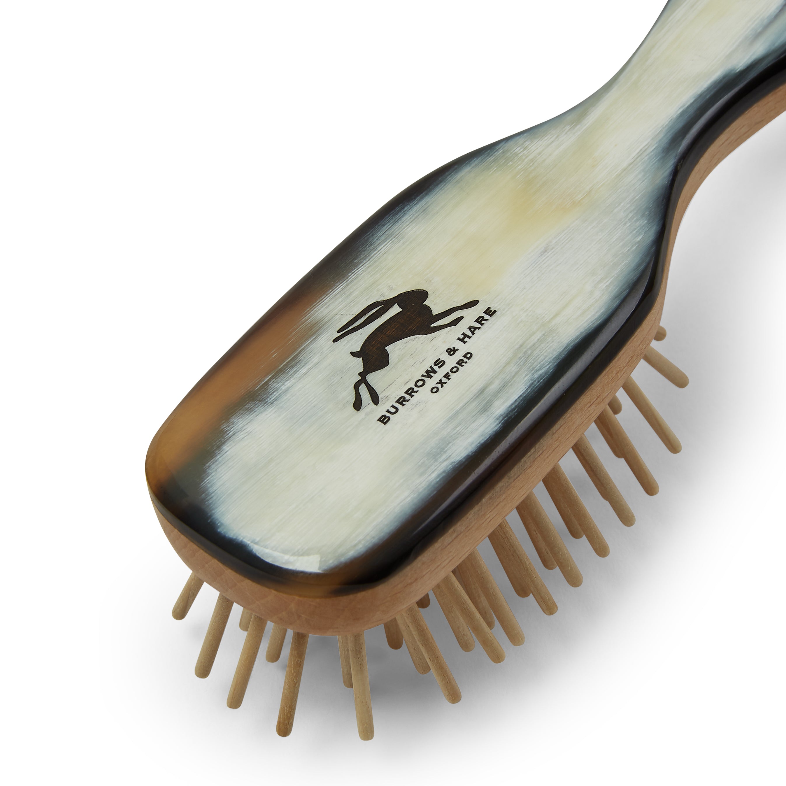 Burrows & Hare Natural & Sustainable Beechwood & Horn Pocket Hairbrush - Burrows and Hare