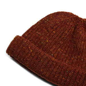 Burrows & Hare Donegal Beanie Hat - Rust - Burrows and Hare
