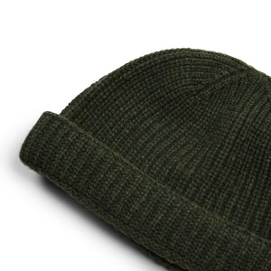 Burrows & Hare Lambswool Beanie Hat - Green - Burrows and Hare
