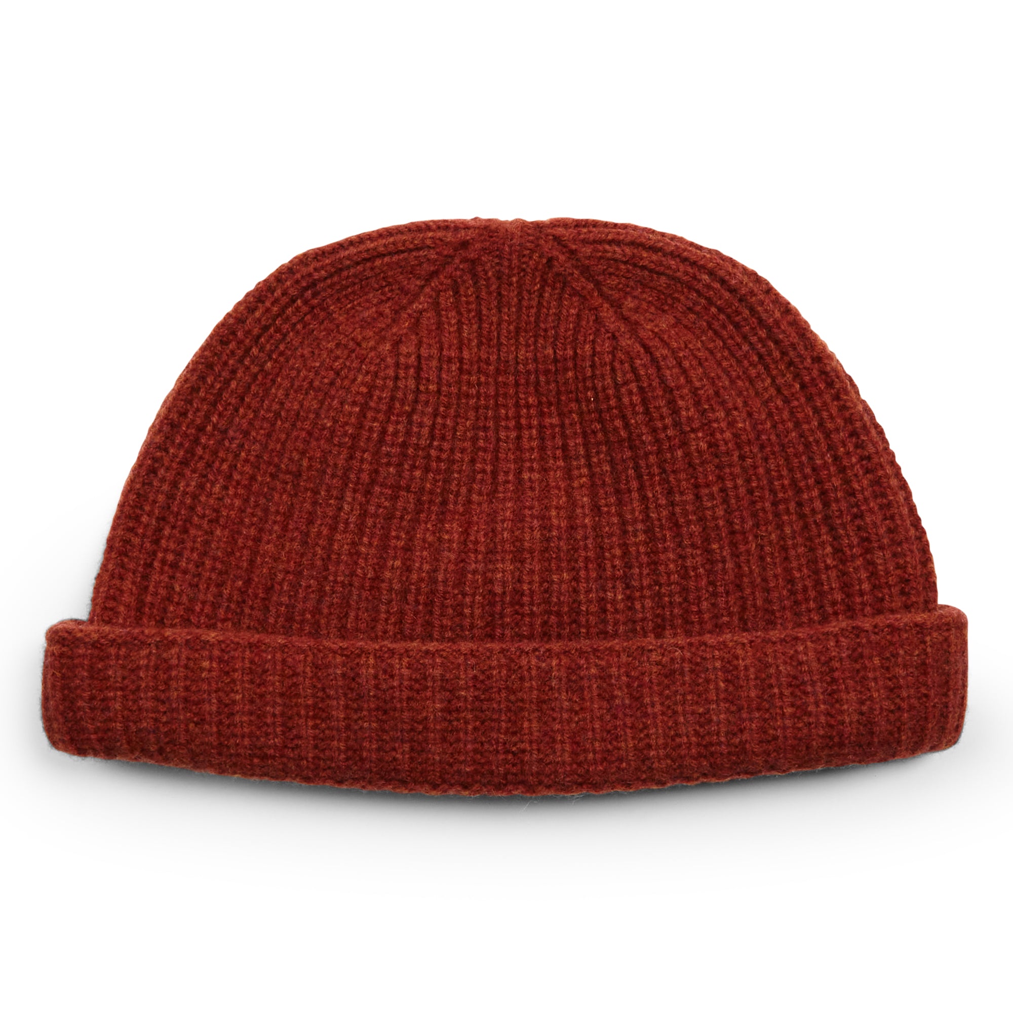 Burrows & Hare Lambswool Beanie Hat - Rust - Burrows and Hare