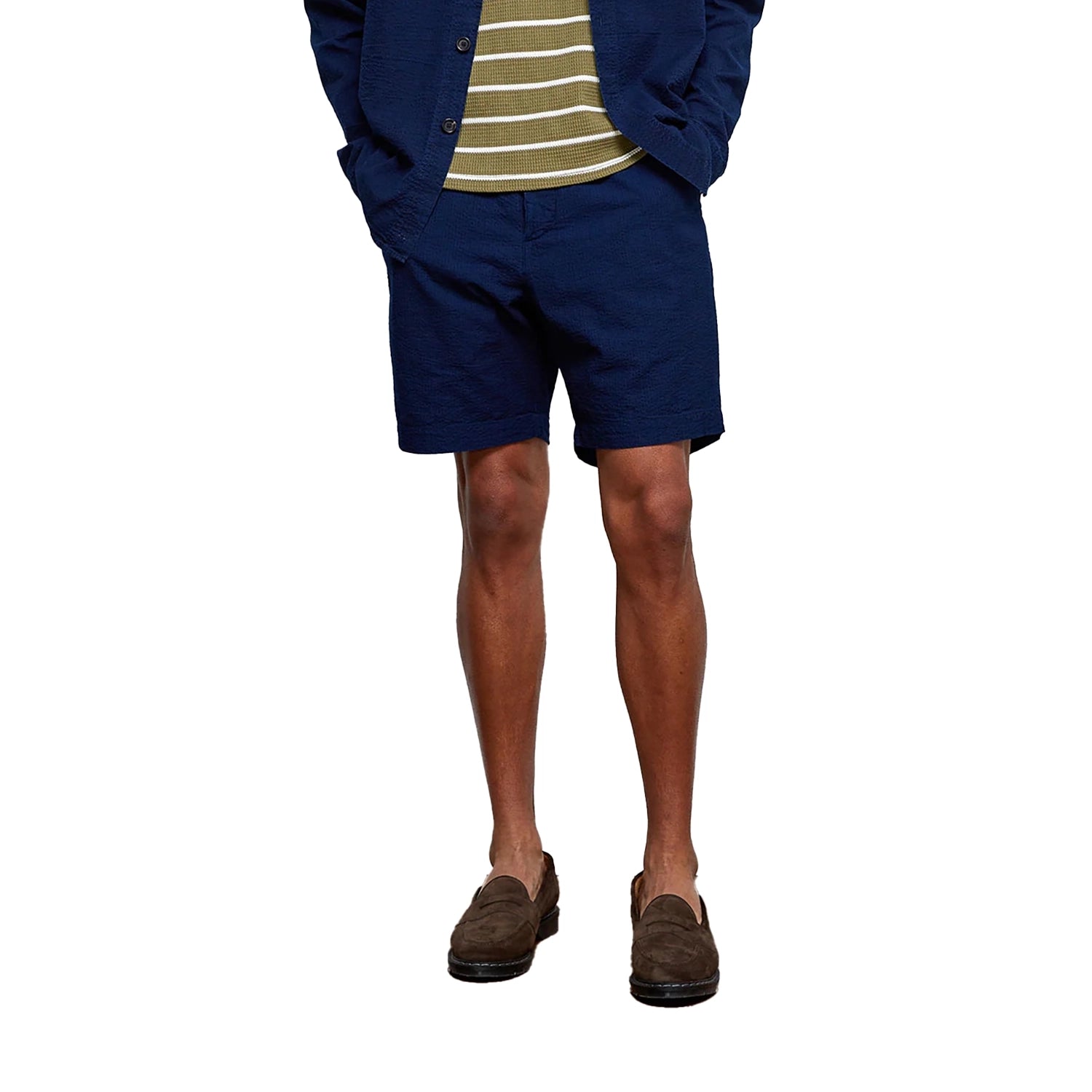 Oliver Spencer Osborne Drawstring Shorts Ives - Indigo