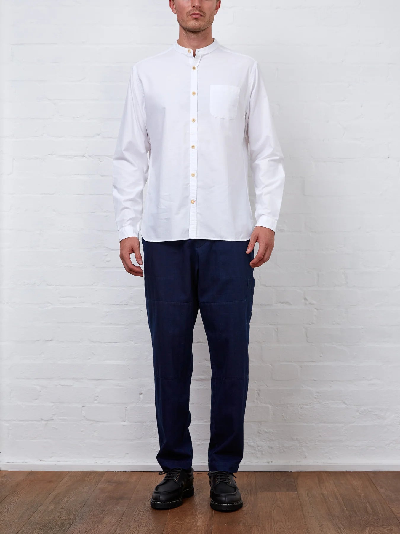 Oliver Spencer Grandad Shirt - Brecon White