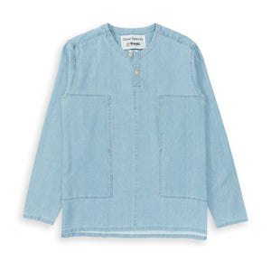 Oliver Spencer x Niwaki Ohana Gardening Smock Mullins Denim - Indigo Light