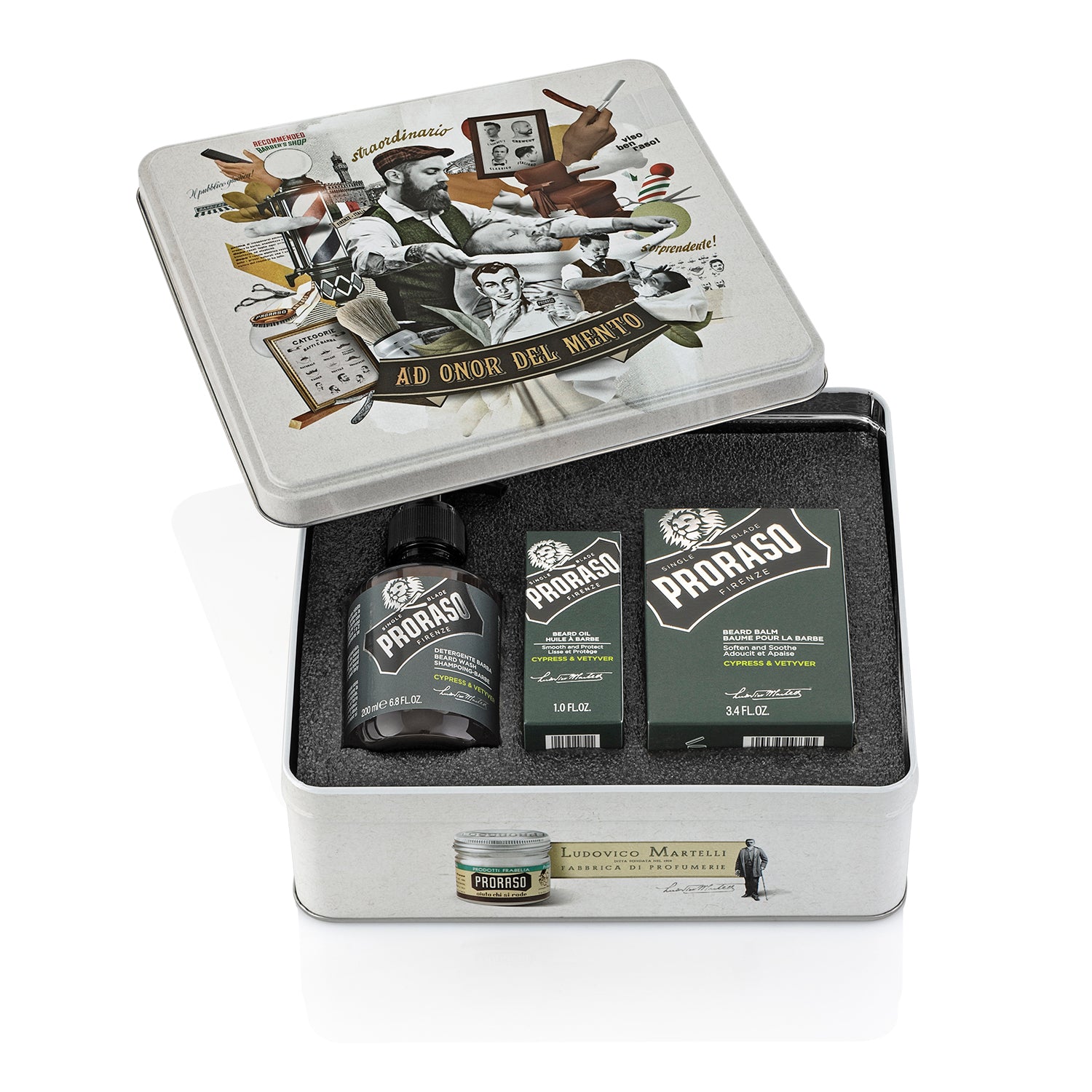 Proraso Beard Care Tin - Cypress & Vetyver - Burrows and Hare