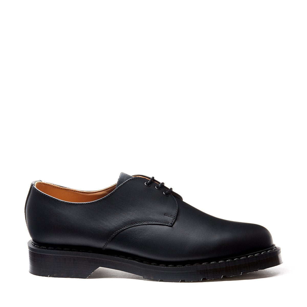 Solovair Gibson Shoe - Black Greasy Solovair Original Sole Smoke - Burrows and Hare