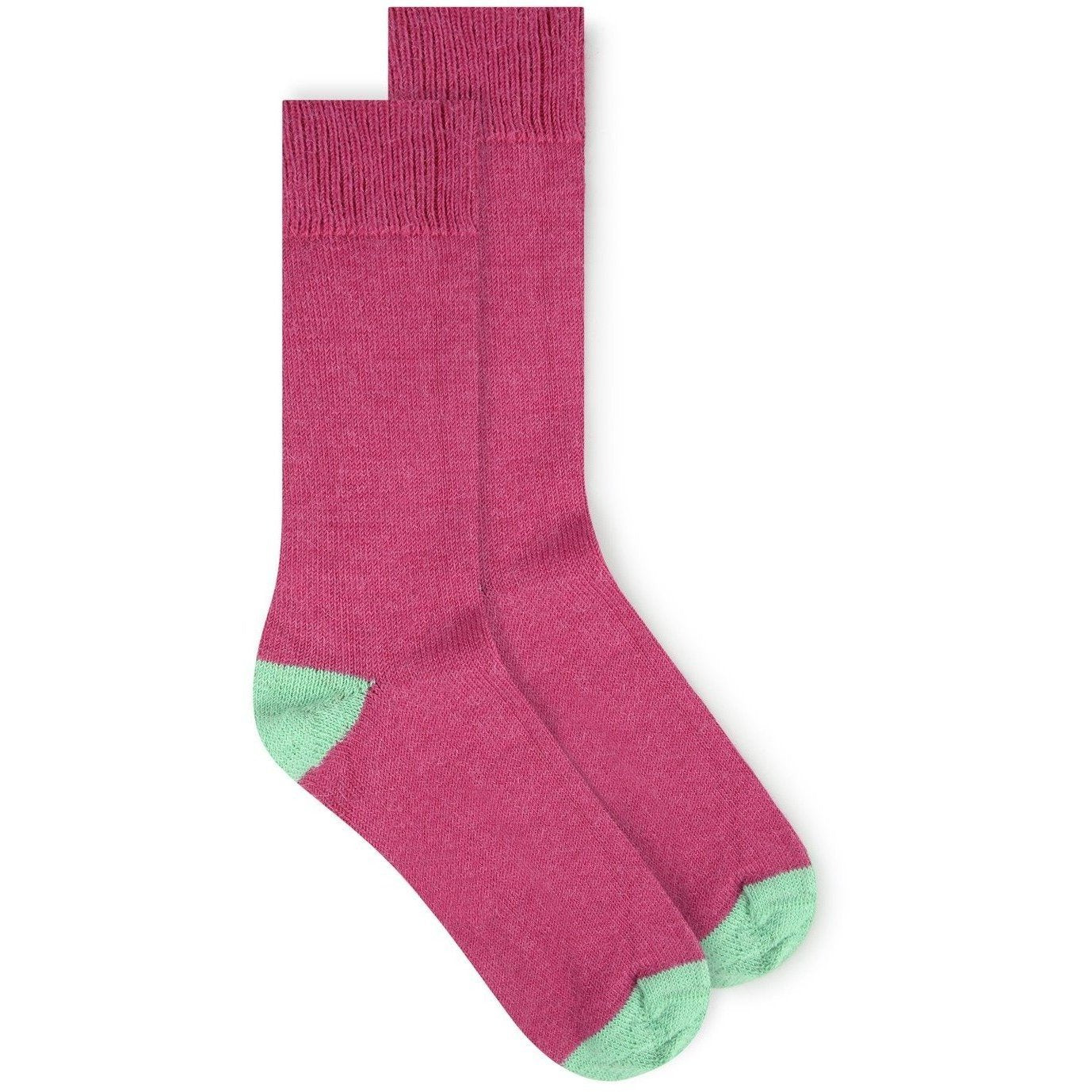 Burrows & Hare Alpaca Socks - Raspberry - Burrows and Hare