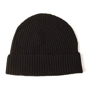 Burrows and Hare 100% Cashmere Beanie - Black - Burrows and Hare