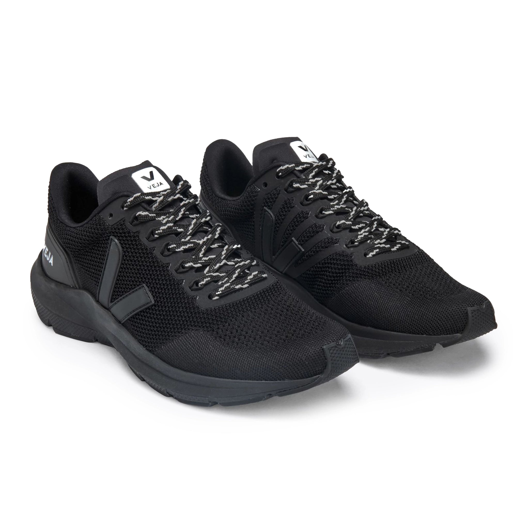 Veja Marlin V-Knit Trainer - Full Black - Burrows and Hare