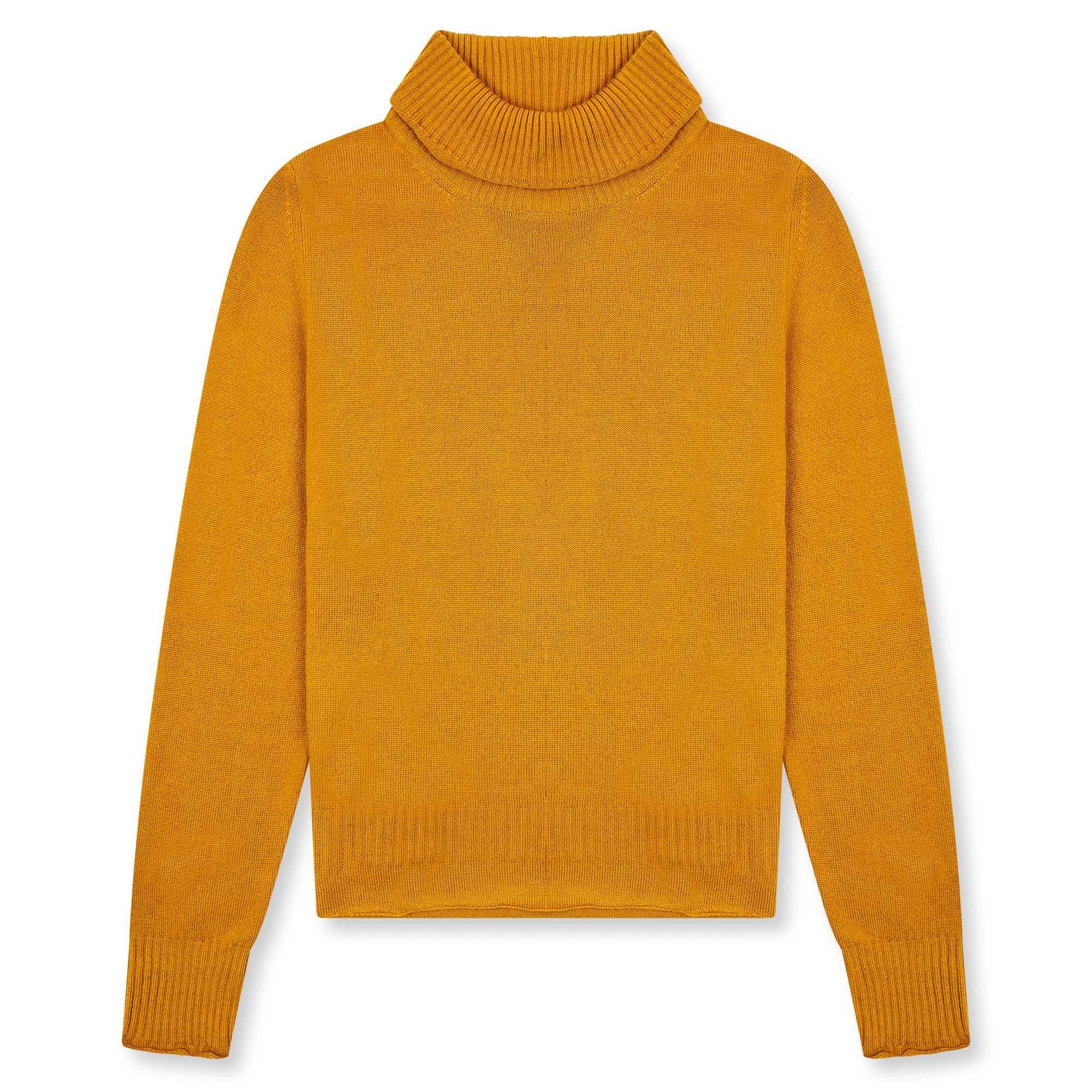 Burrows & Hare Women’s Roll Neck Jumper - Mustard - Burrows and Hare