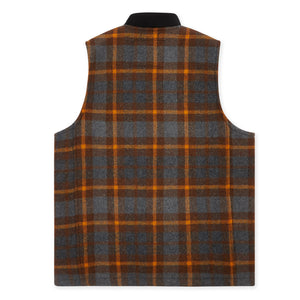 Burrows & Hare Wool Gilet - Navy Check - Burrows and Hare