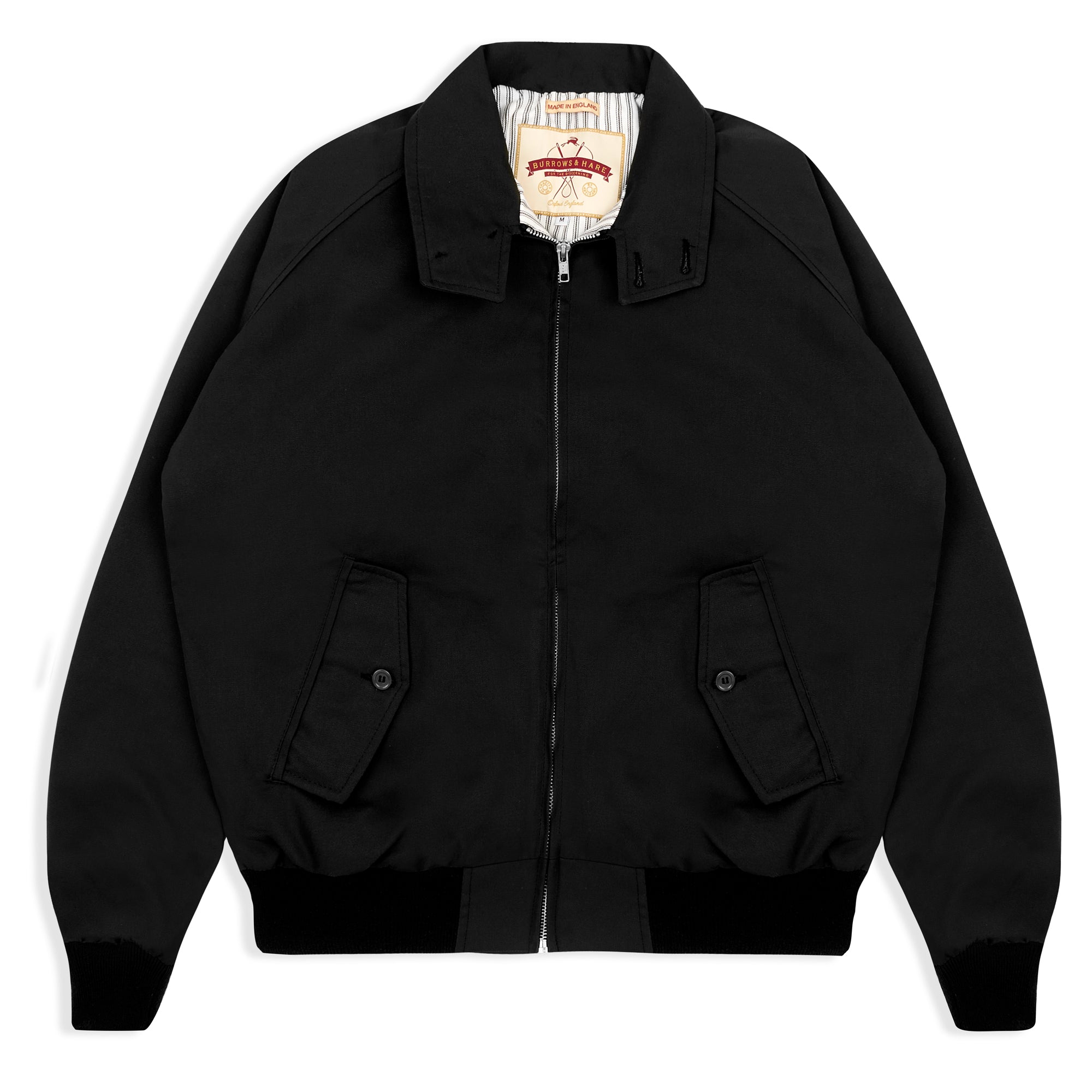 Burrows & Hare McQueen Harrington Jacket - Black - Burrows and Hare