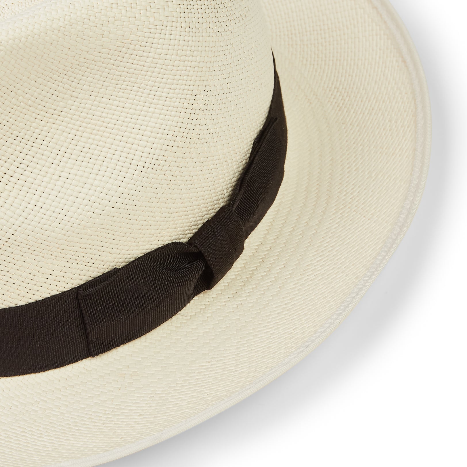 Christys' Classic Preset Panama Hat - Black Band Bleached - Burrows and Hare