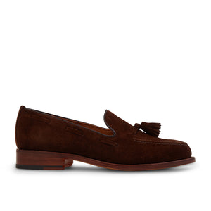 Sanders Finchley Suede Tassel Loafer - Polo Snuff - Burrows and Hare