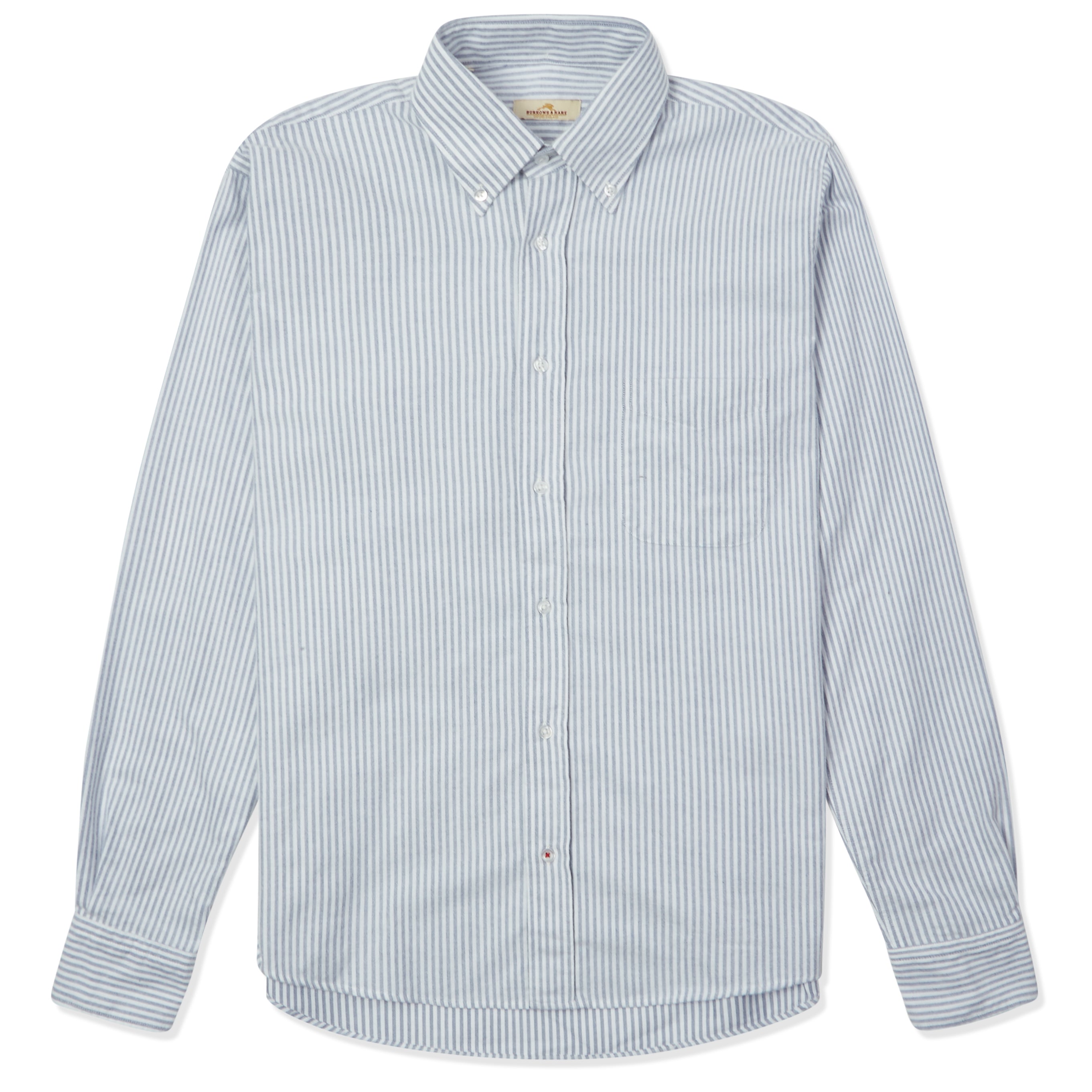 Burrows & Hare Flannel Button-down Shirt - Stripe - Burrows and Hare