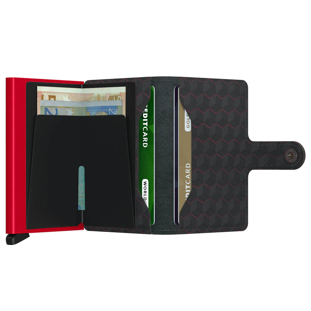 Secrid RFID Miniwallet - Optical Black / Red