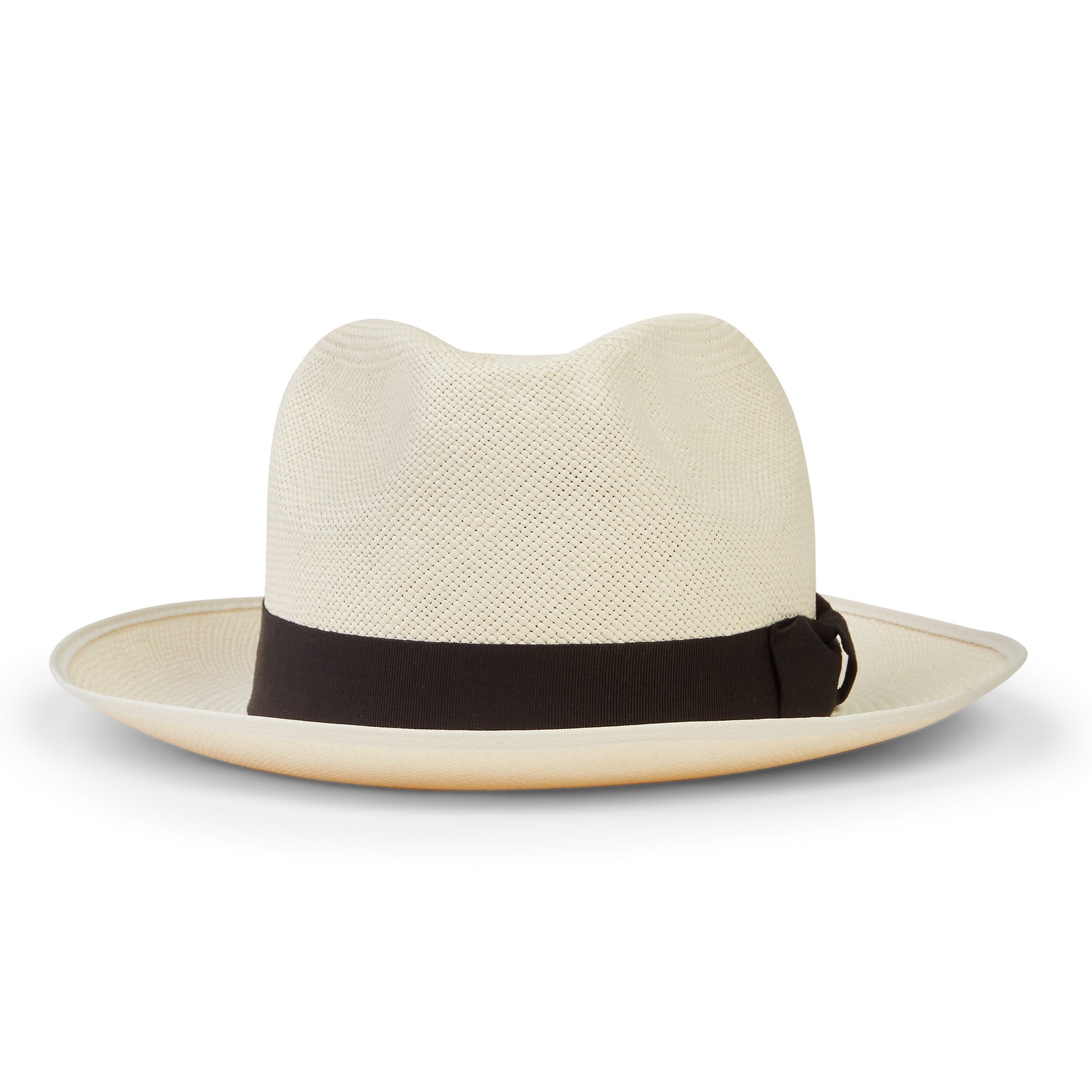 Christys' Classic Preset Panama Hat - Black Band Bleached - Burrows and Hare