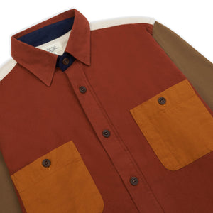 Hartford Percey Patch Shirt - Red - Burrows and Hare