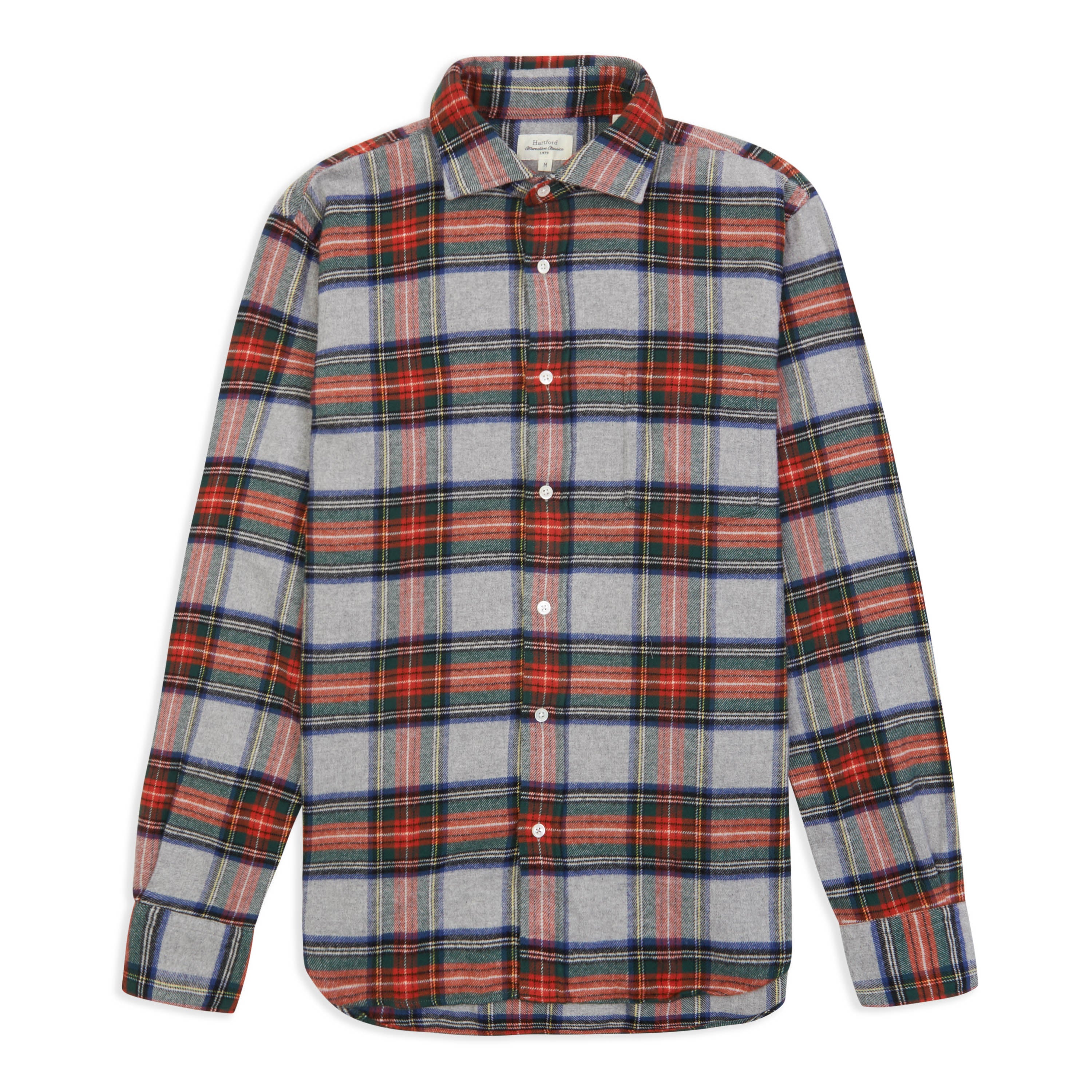 Hartford Paul Shirt - Grey Tartan - Burrows and Hare