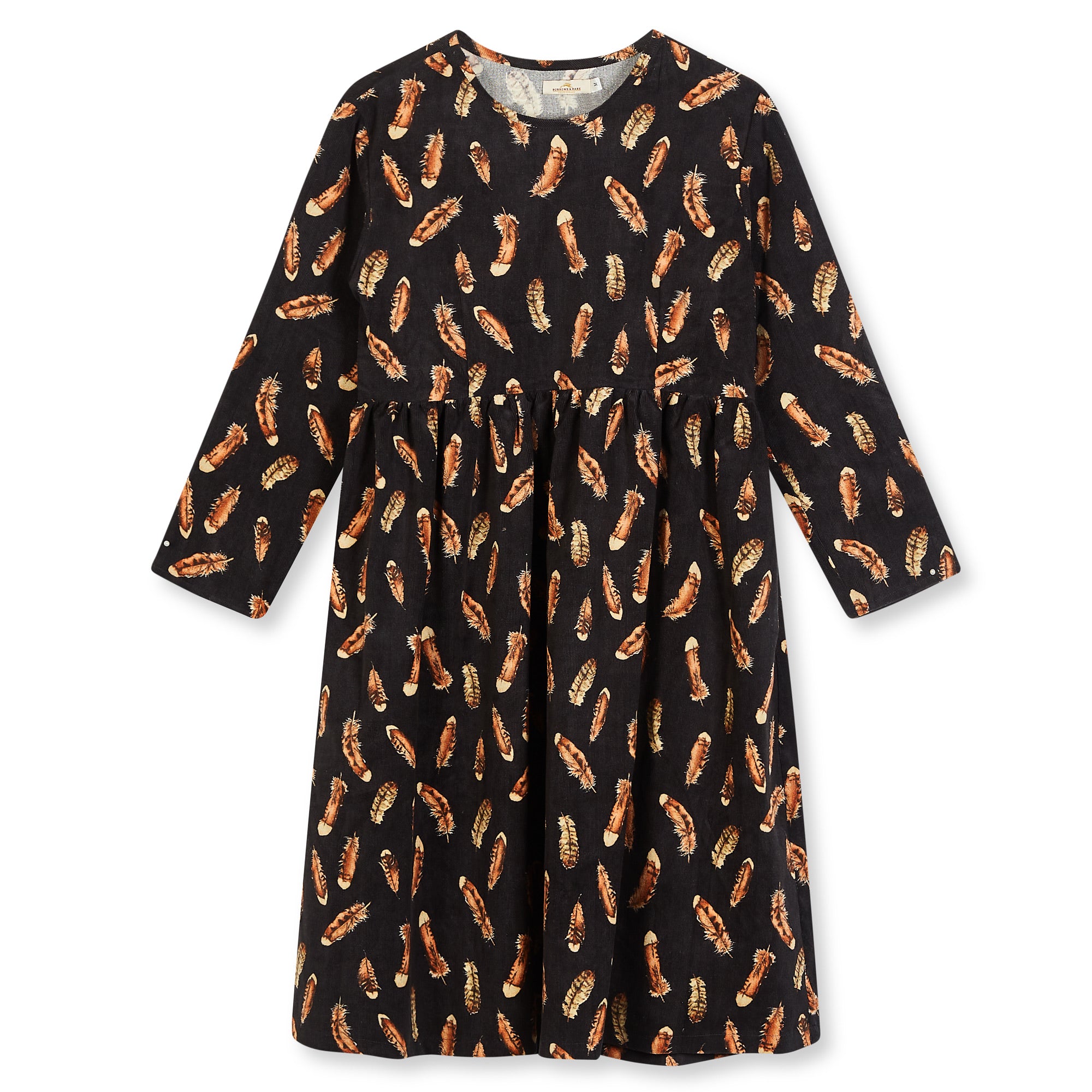 Women’s Feather Print Dress Black