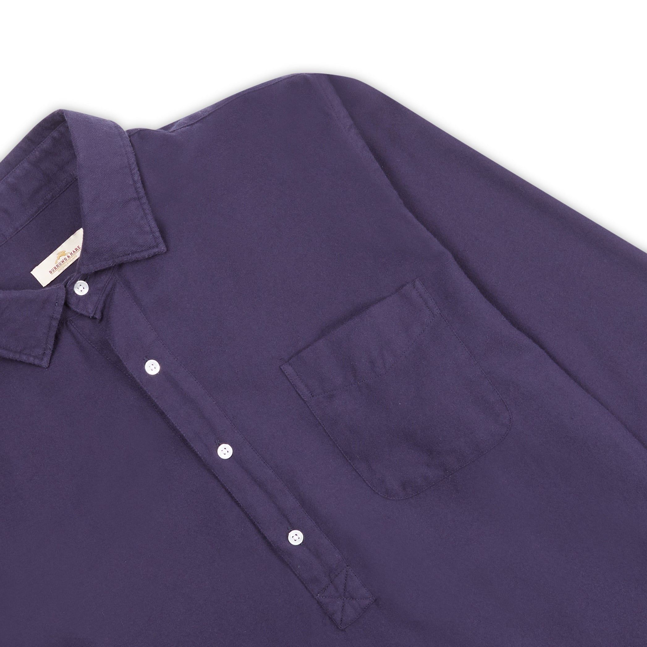 Burrows & Hare Pop Over Shirt - Navy - Burrows and Hare