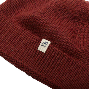 40 Colori Woollen Fisherman Beanie Hat - Rust - Burrows and Hare