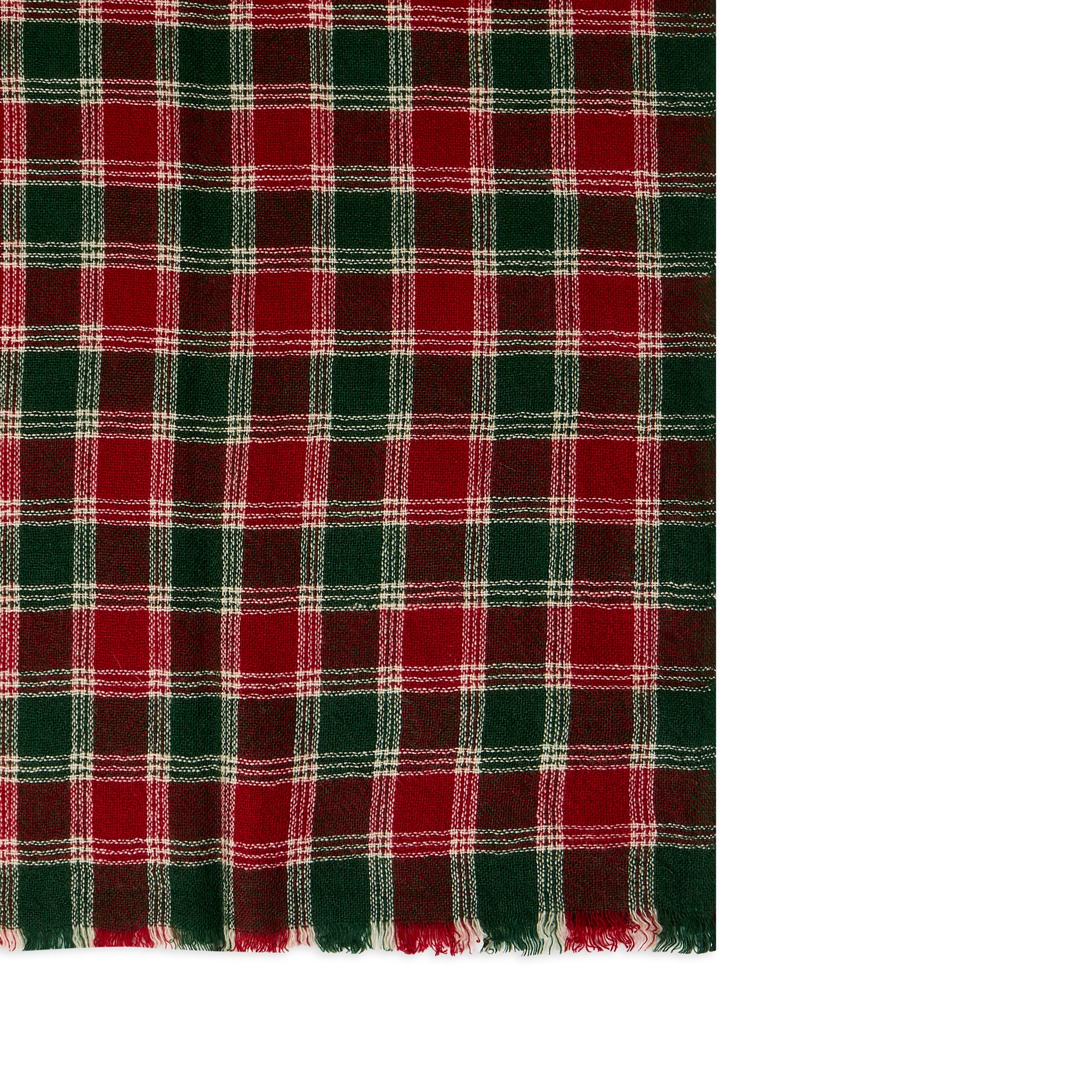  Wool Scarf - Tartan Green