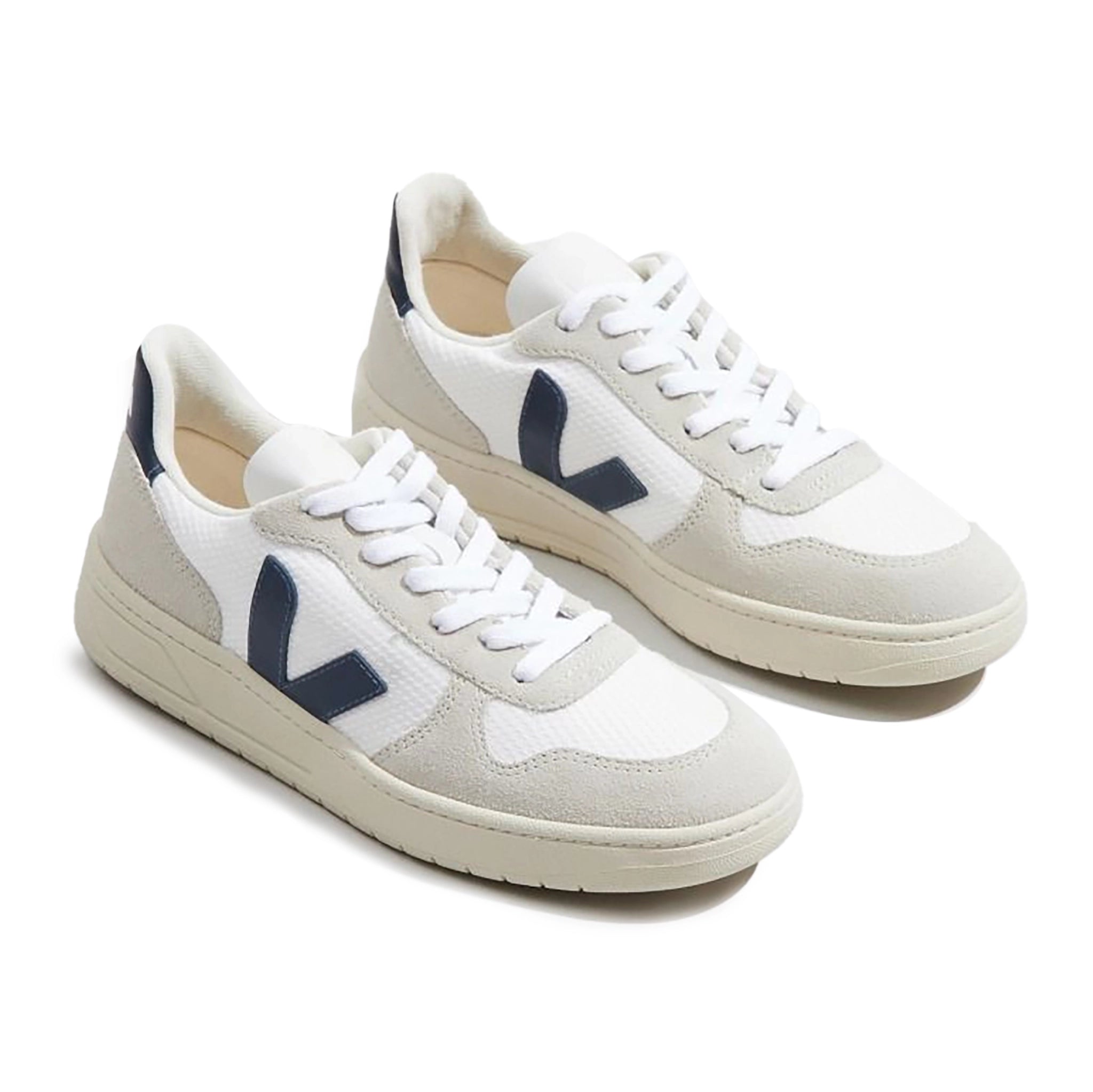 Veja V-10 B-Mesh Trainer - White / Nautico - Burrows and Hare