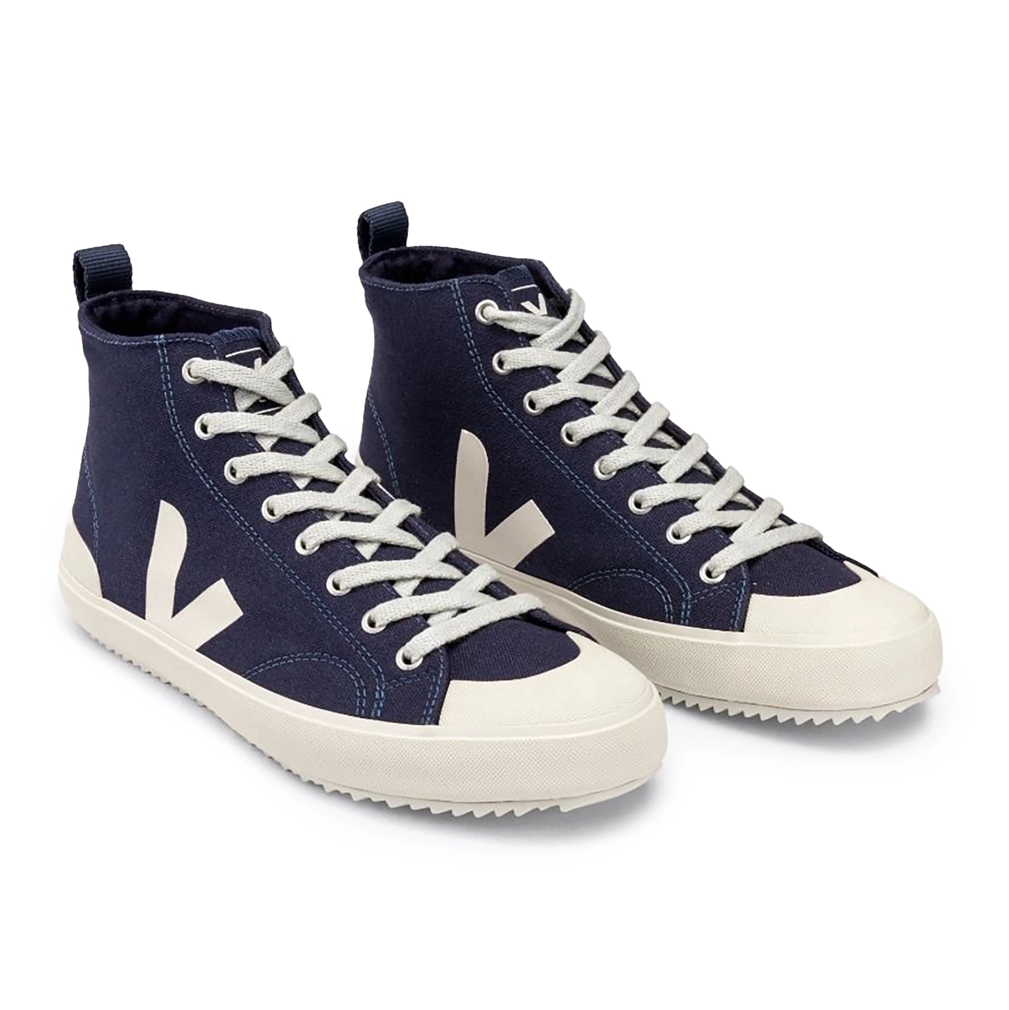 Veja Nova High Top Canvas Trainer - Marine Pierre - Burrows and Hare