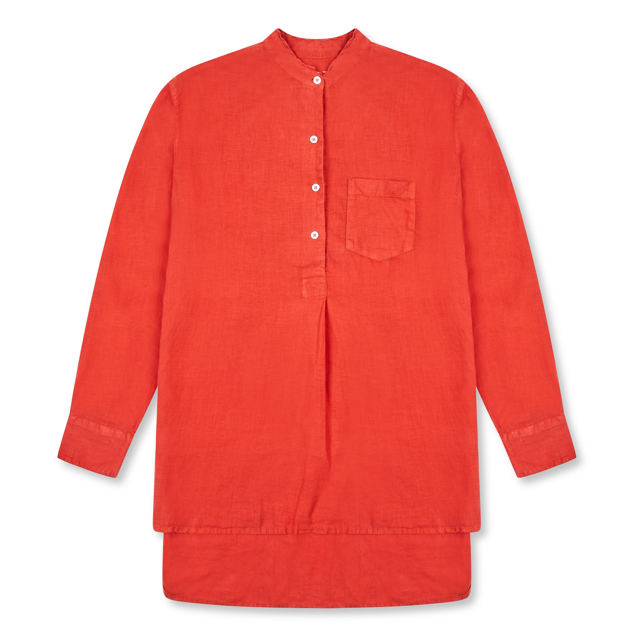 Burrows & Hare Women’s Linen Tunic Shirt - Rust - Burrows and Hare