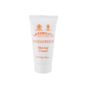 D.R. Harris & Co. Travel Size Shaving Cream Tube - Sandalwood - Burrows and Hare