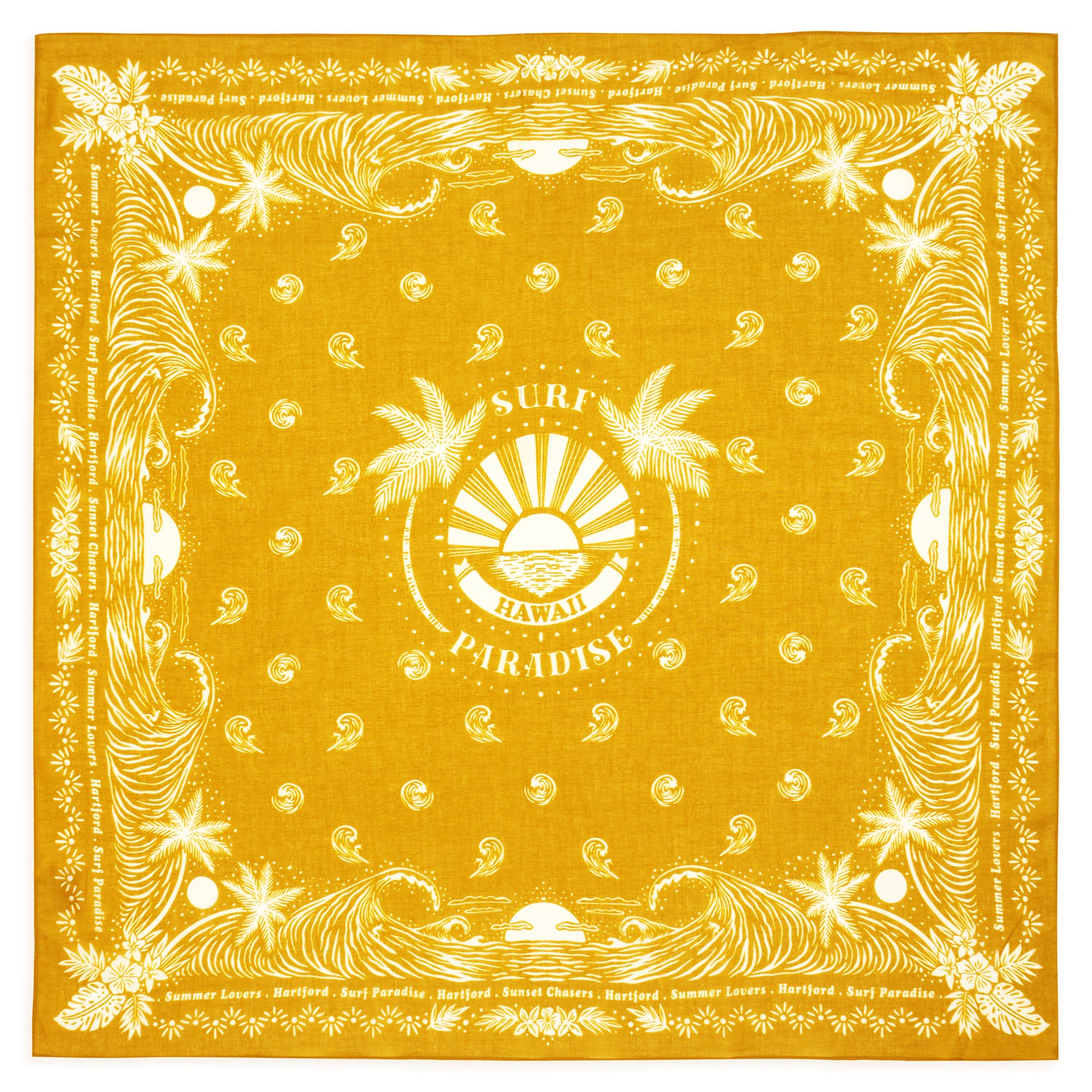 Hartford Scarf - Bandana Mustard - Burrows and Hare