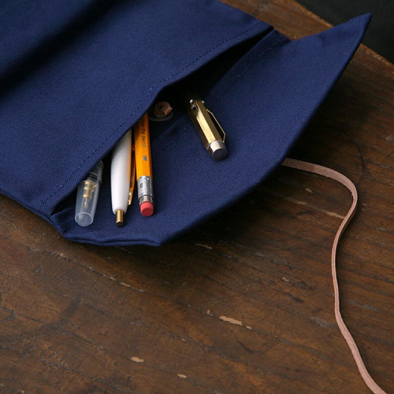 Hightide Field Roll Pencil Case -  Navy - Burrows and Hare