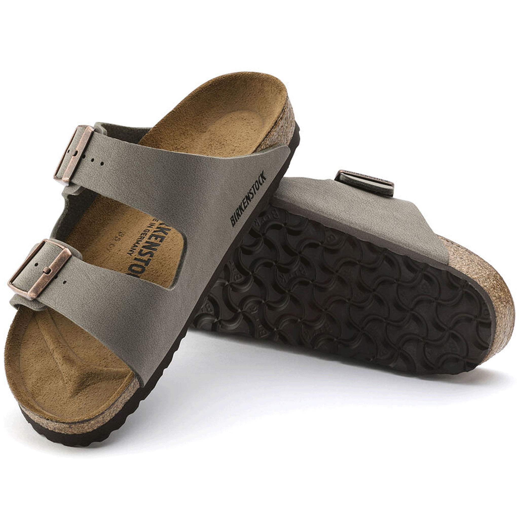 BIRKENSTOCK Arizona Sandal - Birko-Flor Nubuck Stone